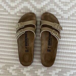 Birkenstock gold sandals